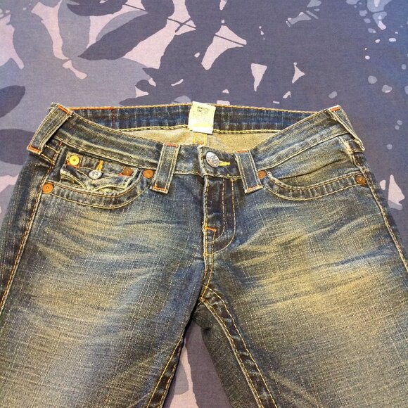 True Religion Flare Bootcut Denim Jeans 26 USA - Picture 8 of 10